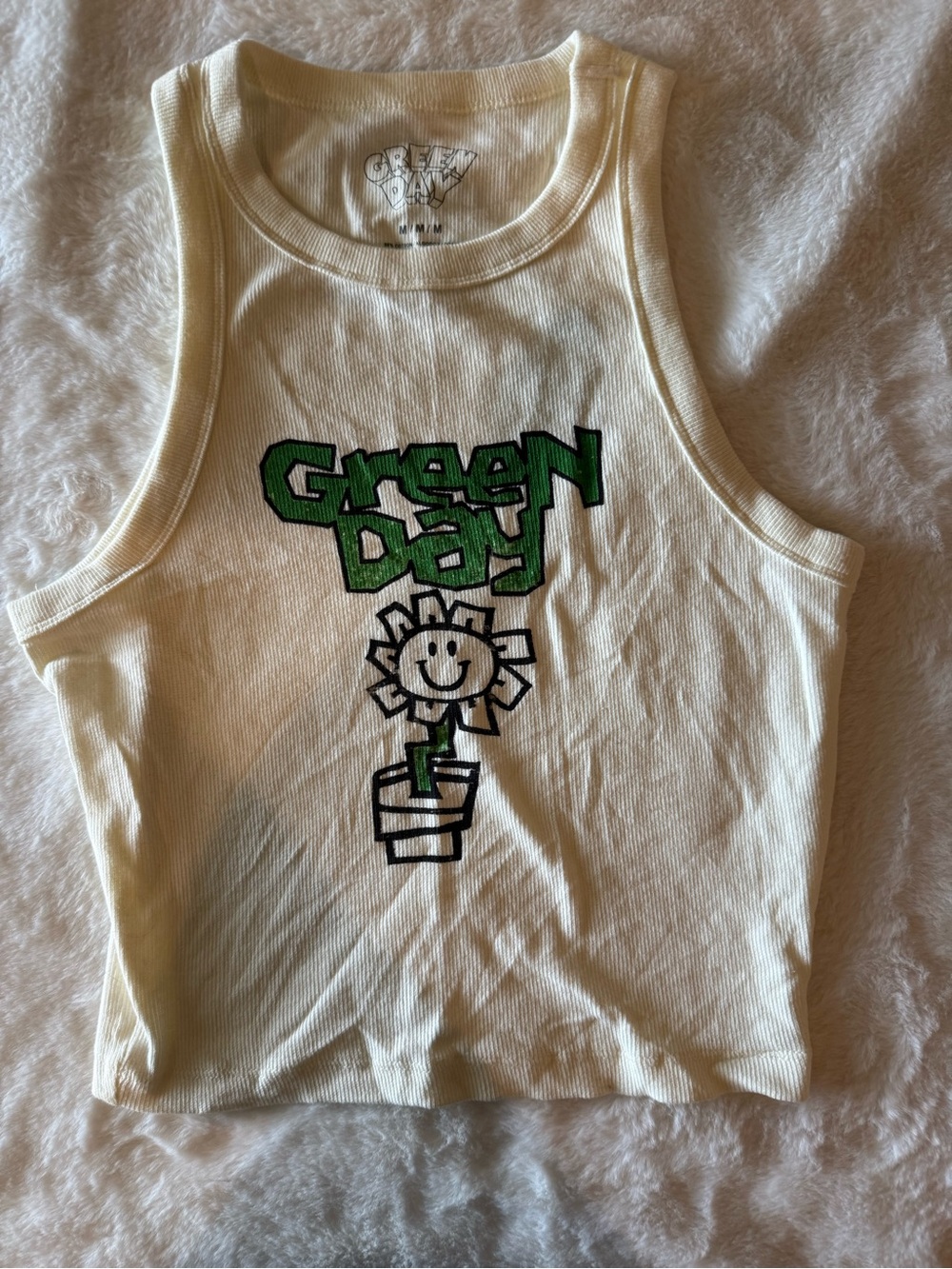Green Day Graphic Tee - White Crewneck